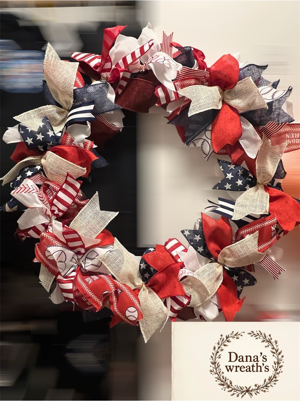 Red, White & Blue Patriotic Holiday Wreath